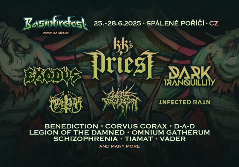 Basinfirefest potvrzuje EXODUS a DARK TRANQUILLITY