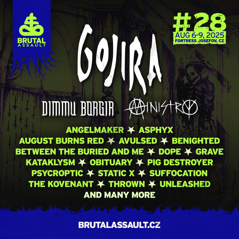 BRUTAL ASSAULT 2025 ohlásil prvních 20 kapel