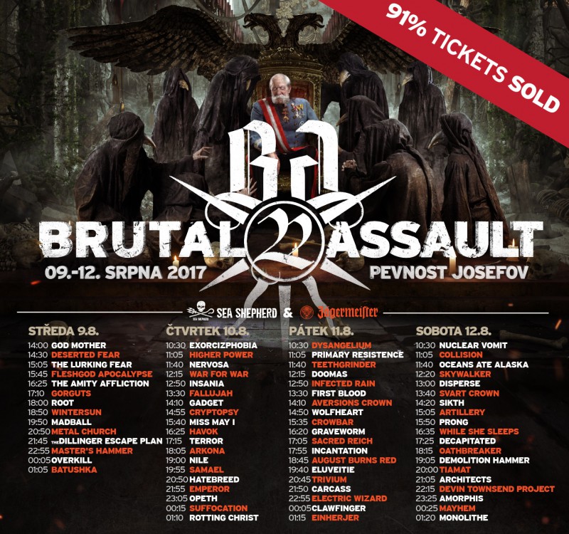 Brutal Assault 22 zverejnil hracie časy