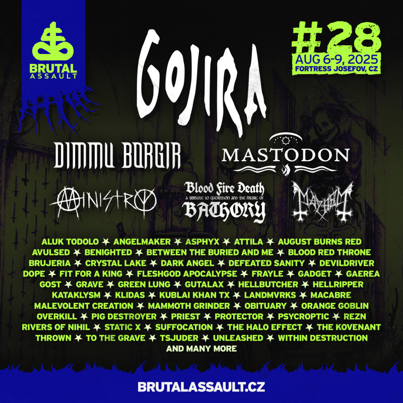 Brutal Assault potvrzuje MASTODON, MAYHEM a další jména