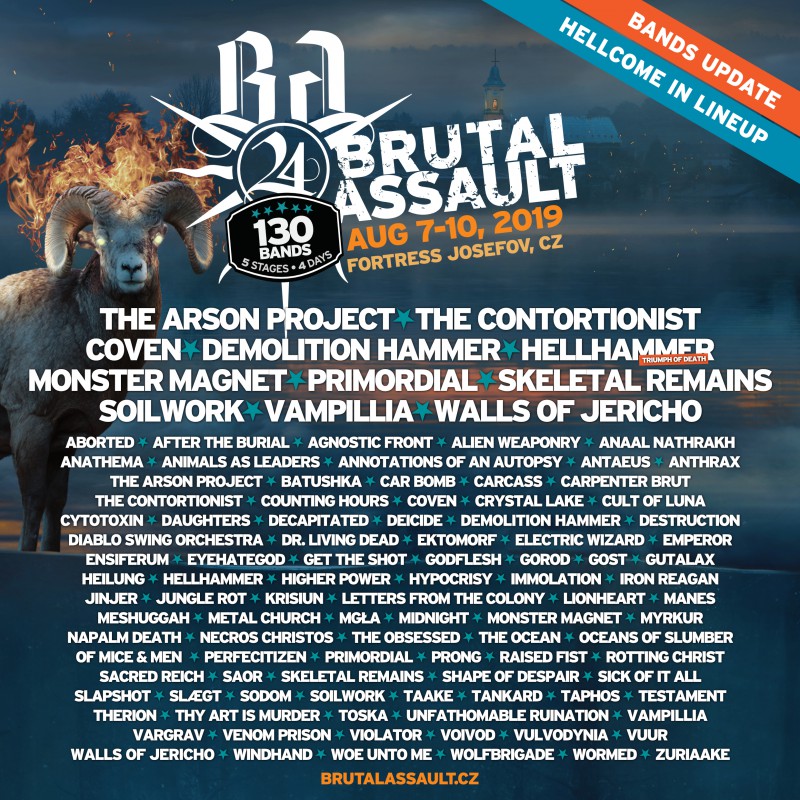 Brutal Assault 24 - další nové kapely