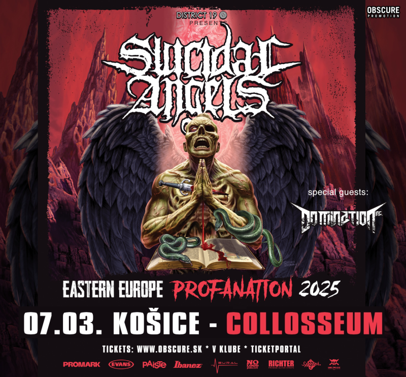 SUICIDAL ANGELS v Košiciach - poznáme harmonogram