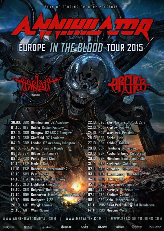 ANNIHILATOR:  Europe In The Blood Tour